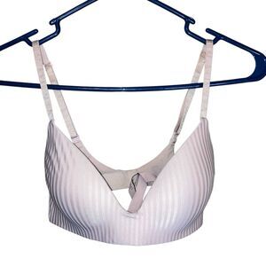 Victoria secret Pink stripe T-shirt lightly lined wireless 32C